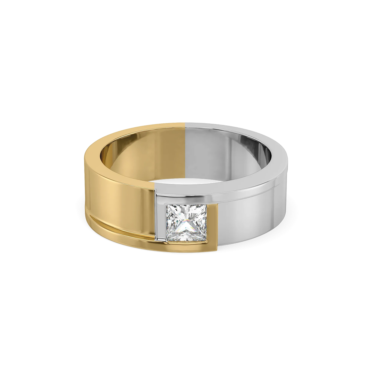Cross Axis - Lab Diamond Men's Ring