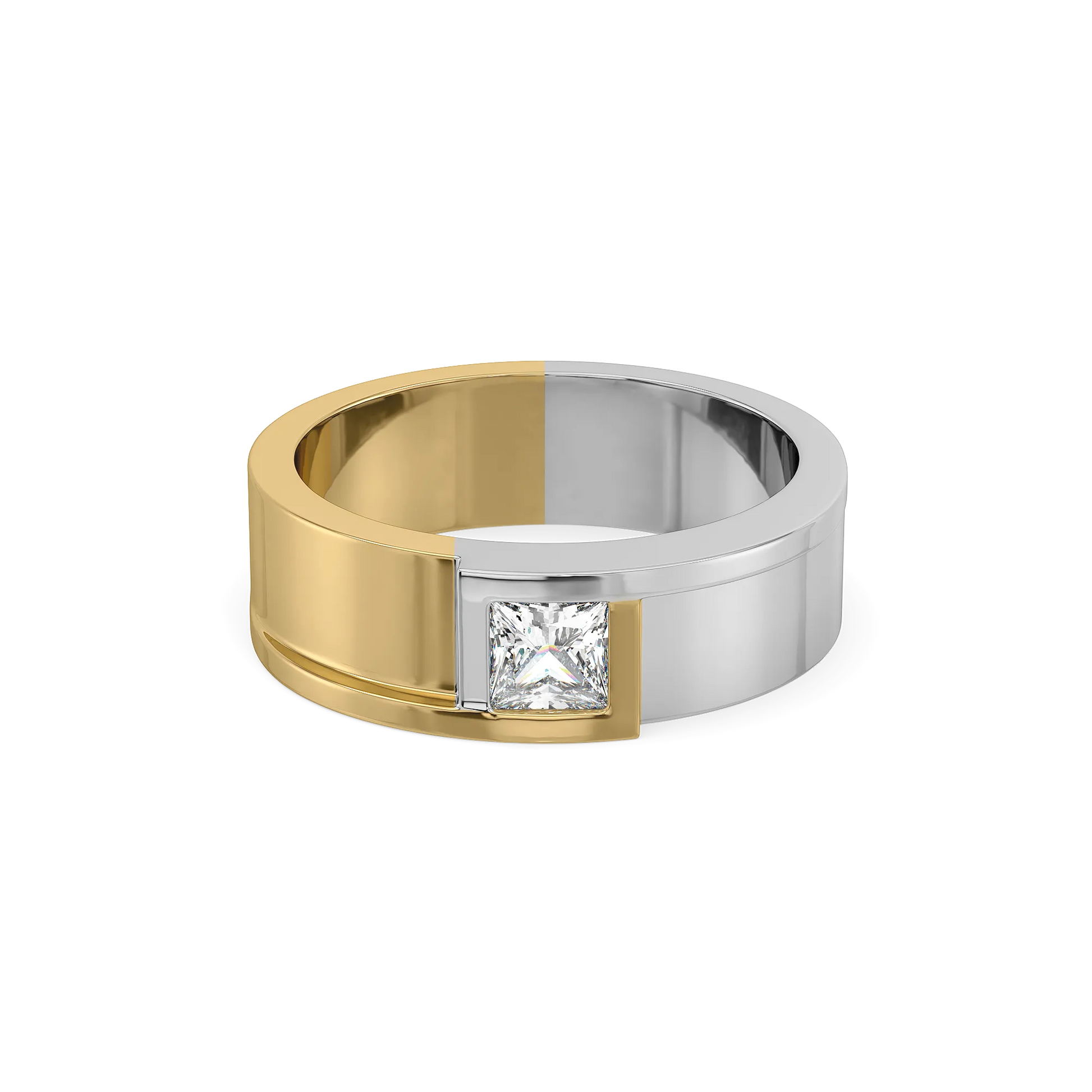 Cross Axis - Lab Diamond Men's Ring