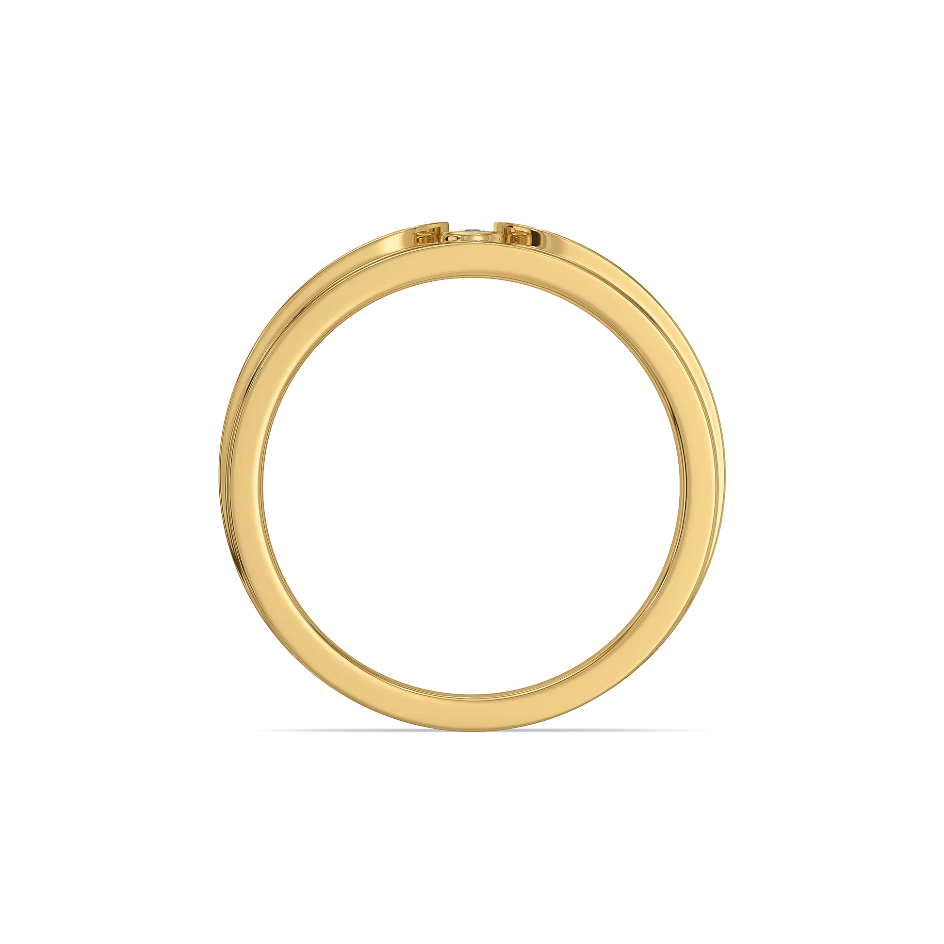 Curved Crest - Lab Diamond Men's Ring