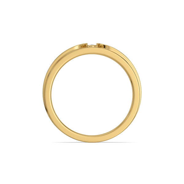 Curved Crest - Lab Diamond Men's Ring