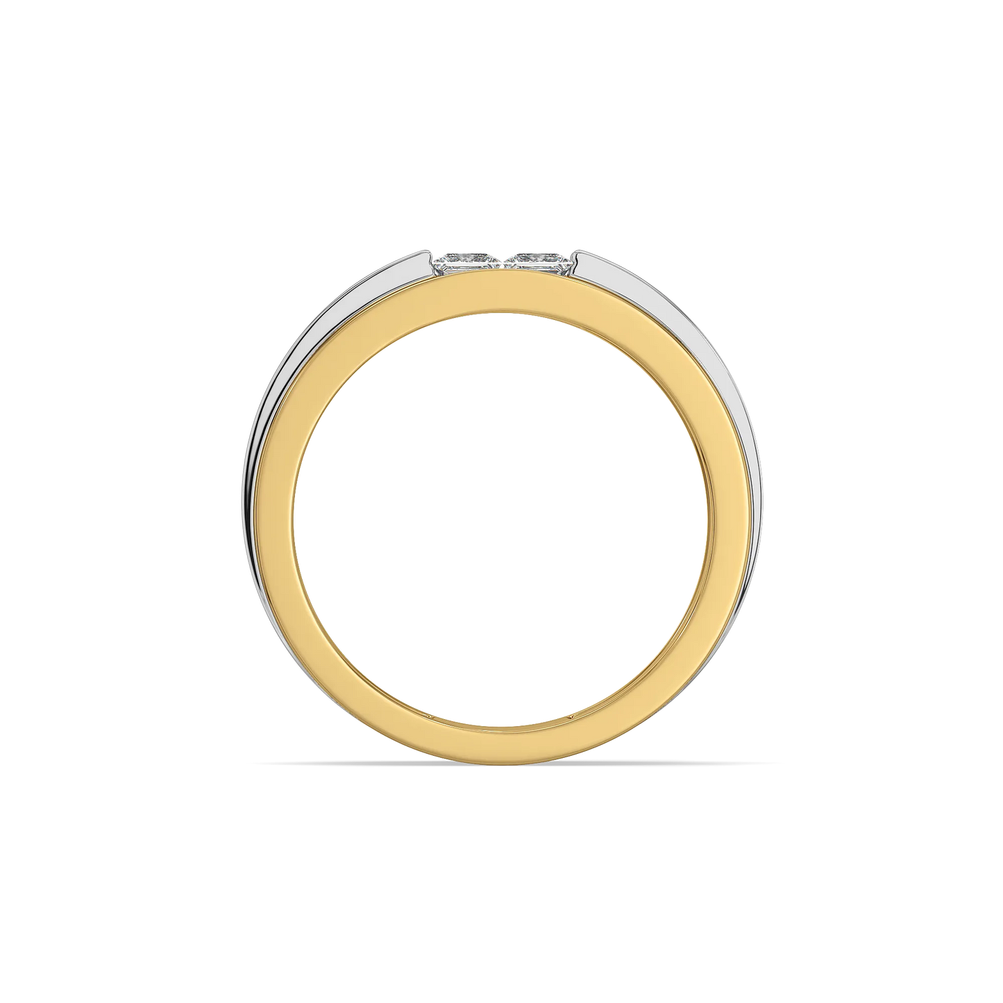 Square Crest - Lab Diamond Men's Ring