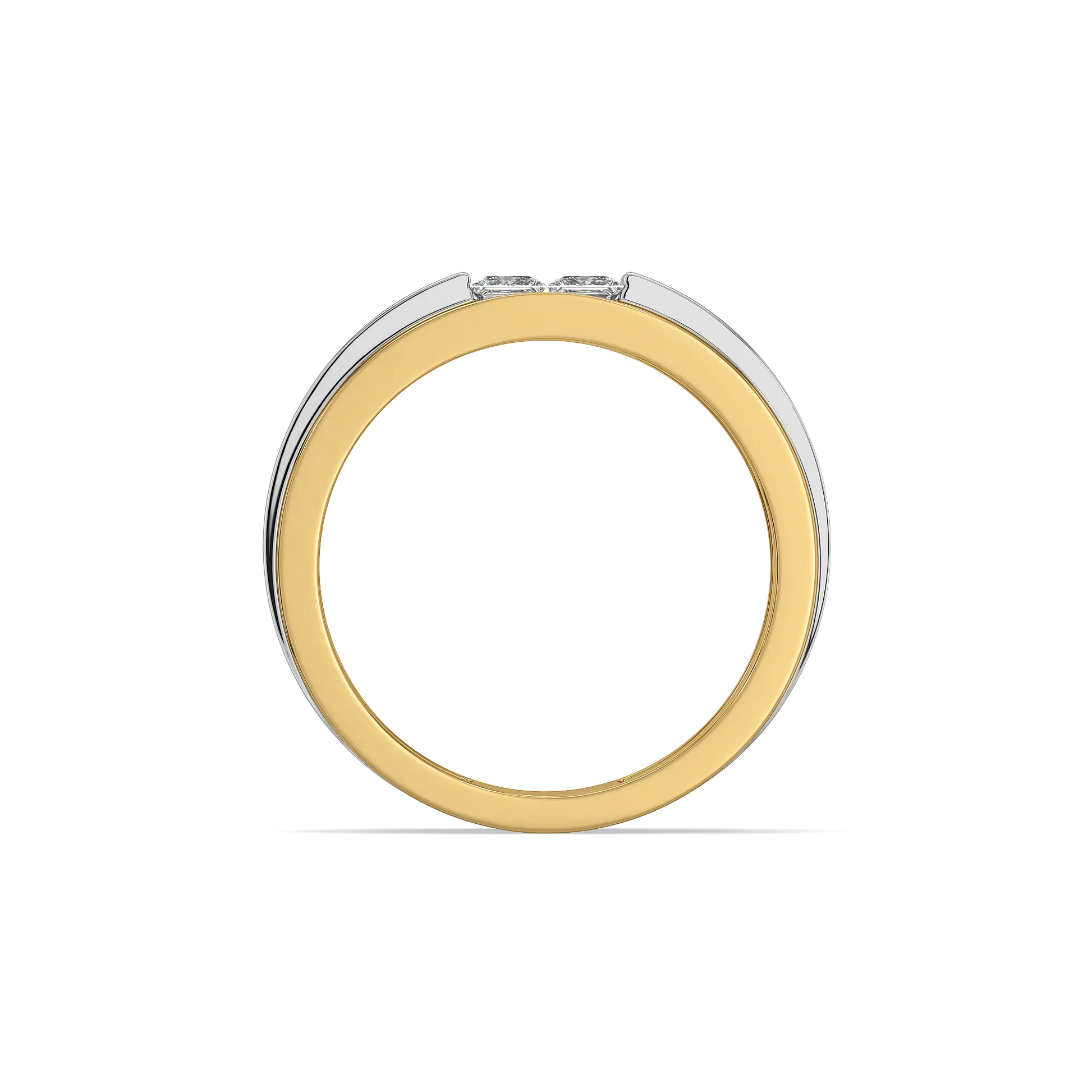 Square Crest - Lab Diamond Men's Ring