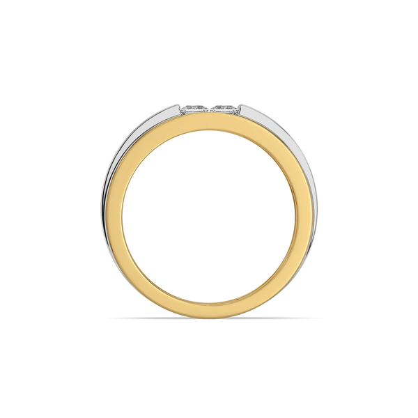 Square Crest - Lab Diamond Men's Ring