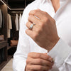 Square Crest - Lab Diamond Men's Ring