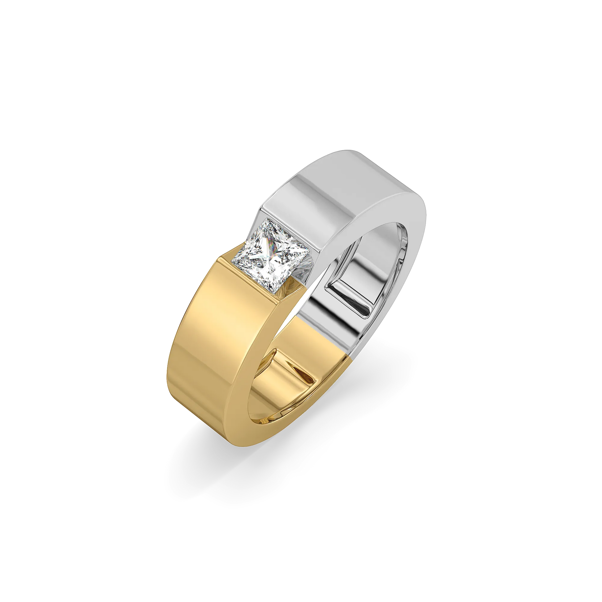 Split V Axis - Lab Diamond Men's Ring