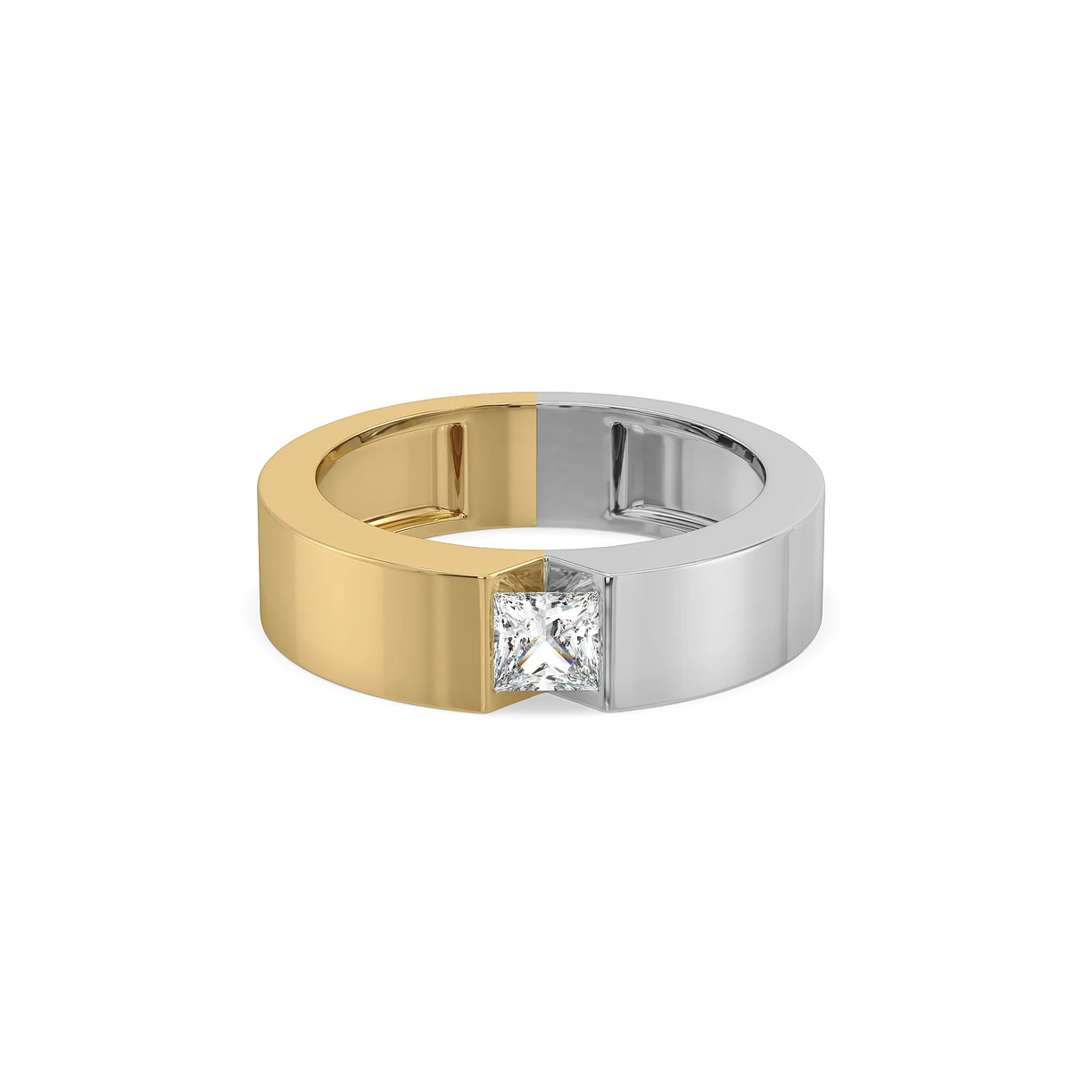 Split V Axis - Lab Diamond Men's Ring