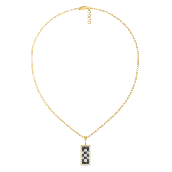 Chessboard Lab Diamond Men's Pendant