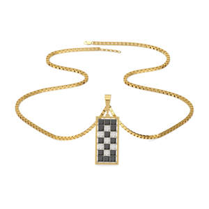 Chessboard Lab Diamond Men's Pendant