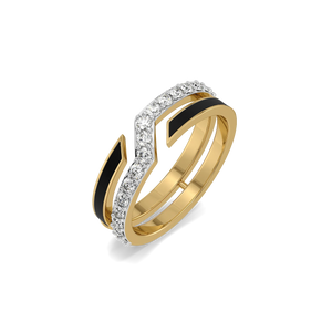 Black Axis Lab Diamond Men's Ring
