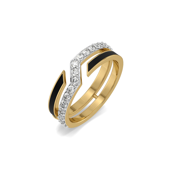 Black Axis Lab Diamond Men's Ring