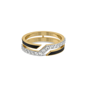 Black Axis Lab Diamond Men's Ring