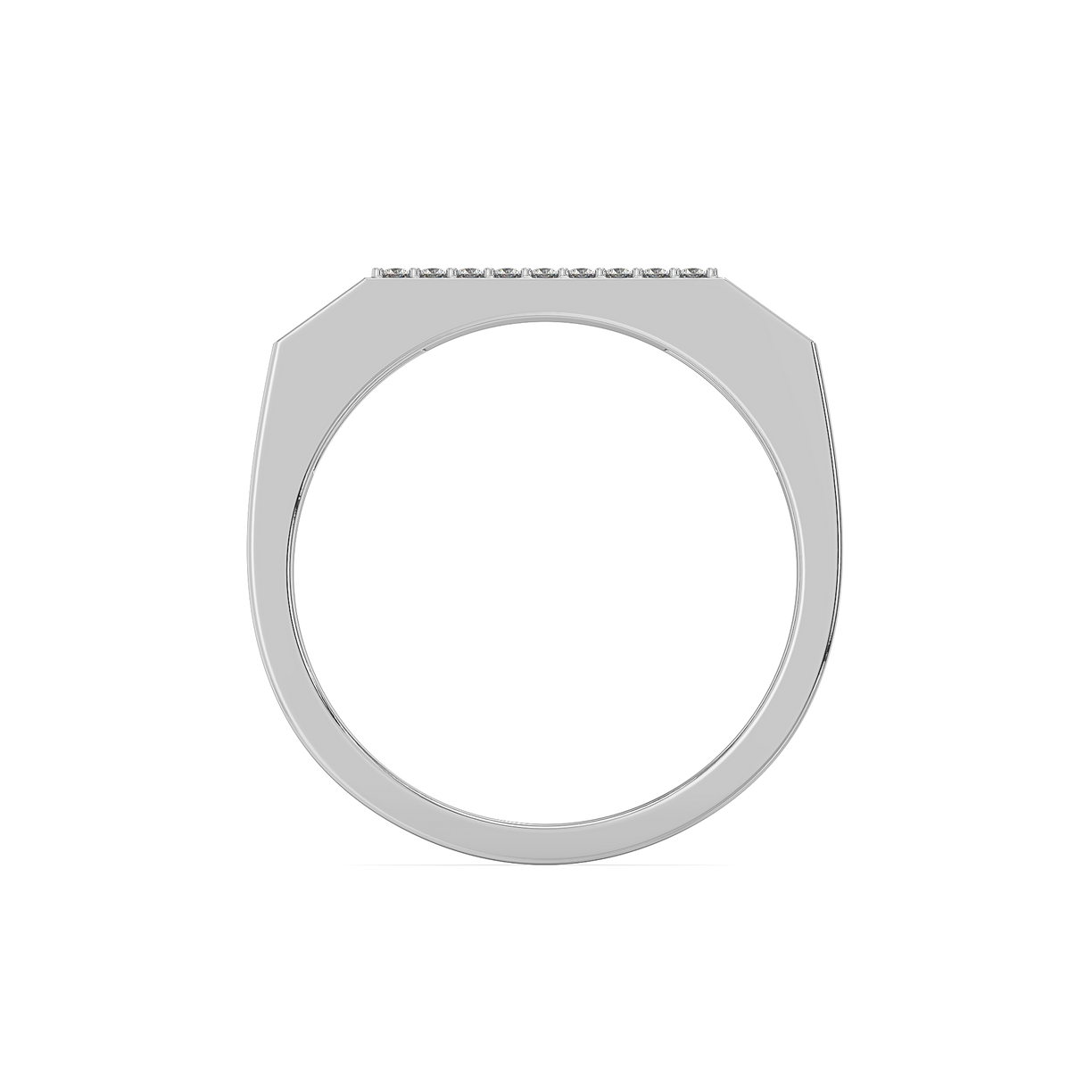 Silver Grid - Lab Diamond Men's Ring