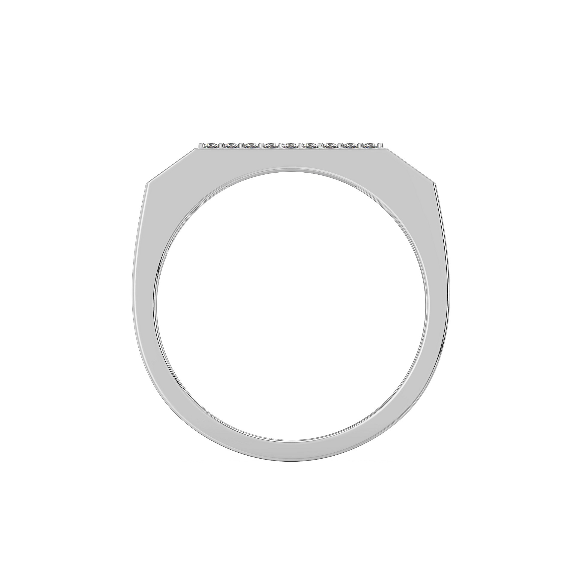 Silver Grid - Lab Diamond Men's Ring