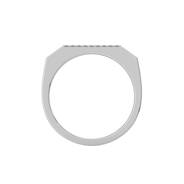 Silver Grid - Lab Diamond Men's Ring