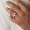 Silver Grid - Lab Diamond Men's Ring