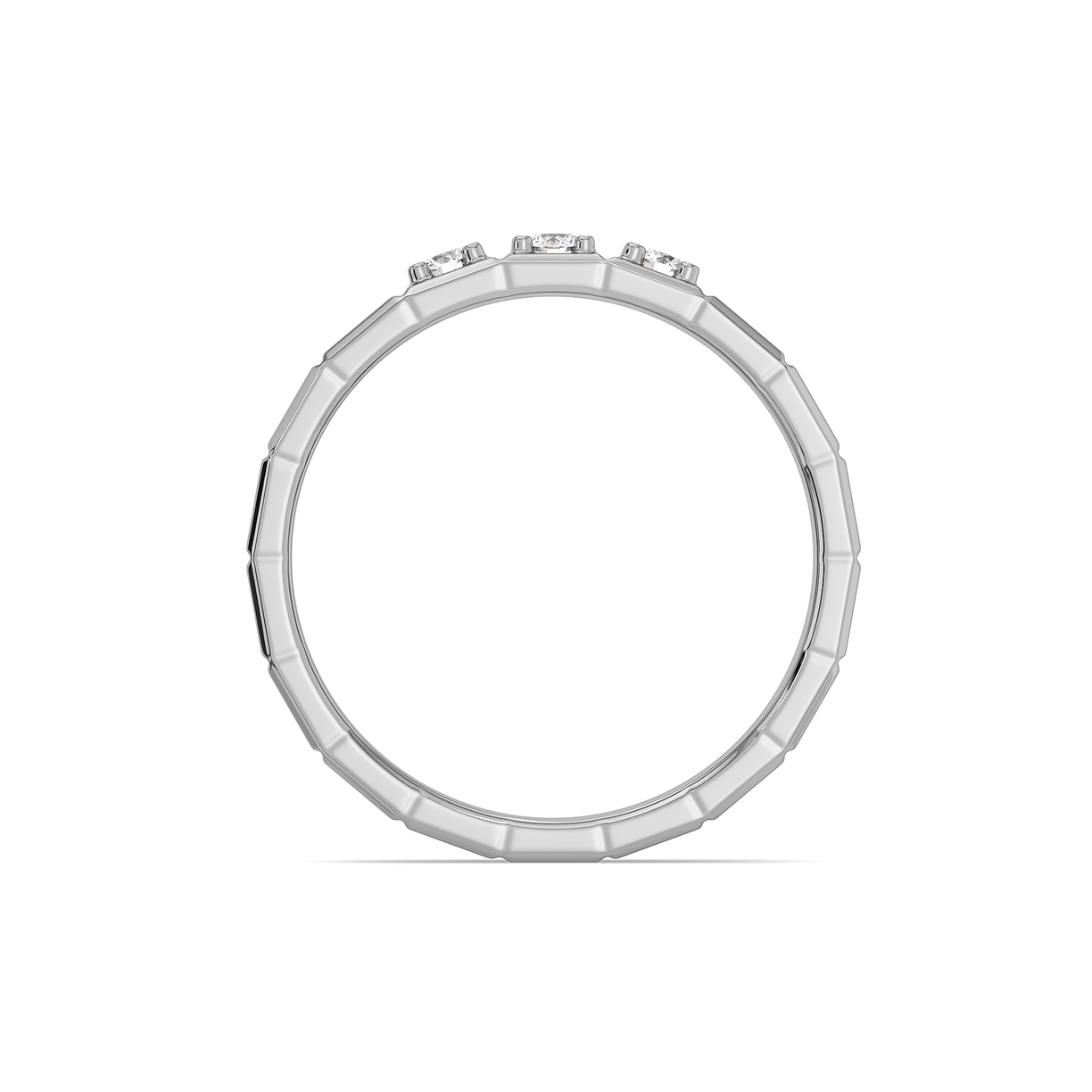 Triad Band - Lab Diamond Men's Ring