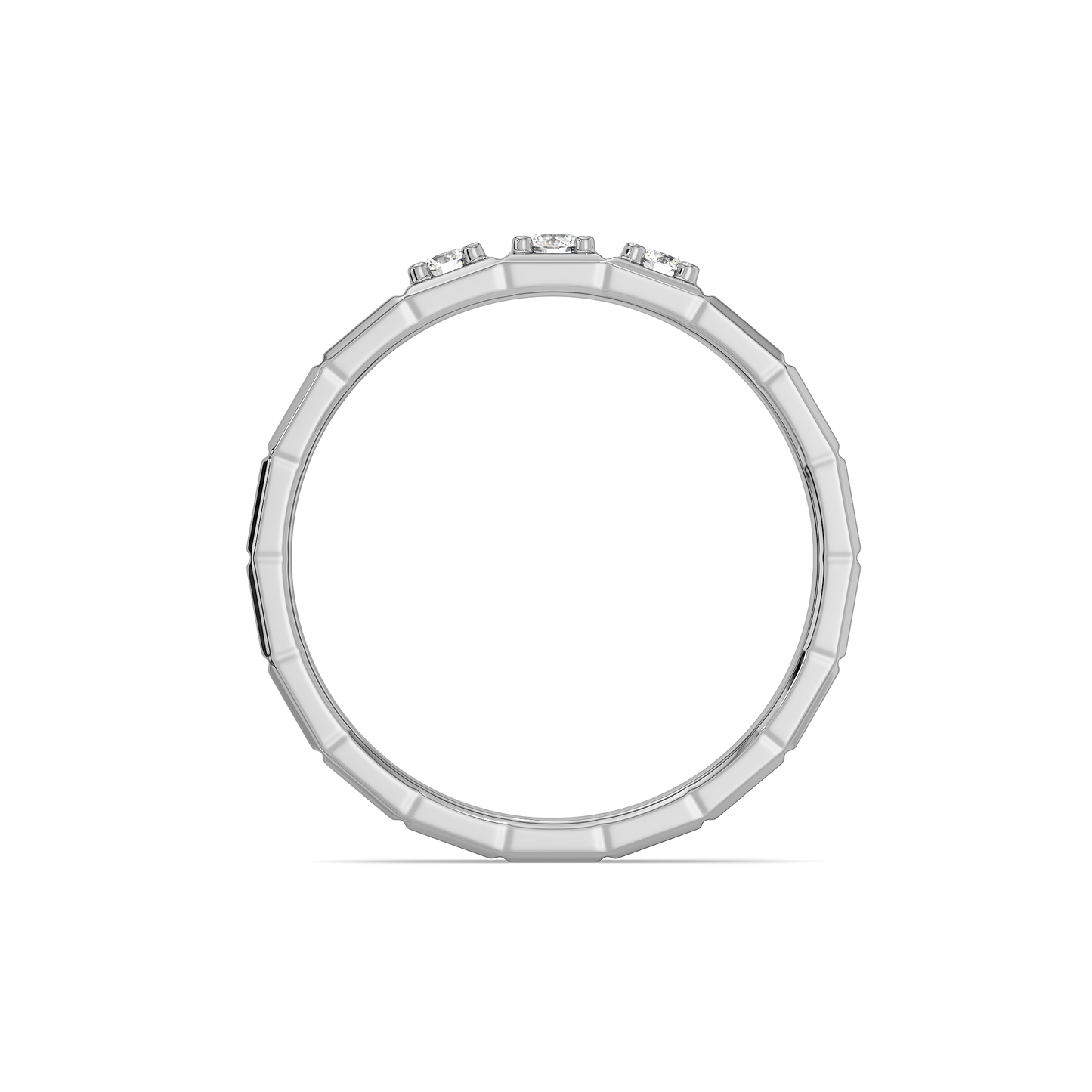 Triad Band - Lab Diamond Men's Ring