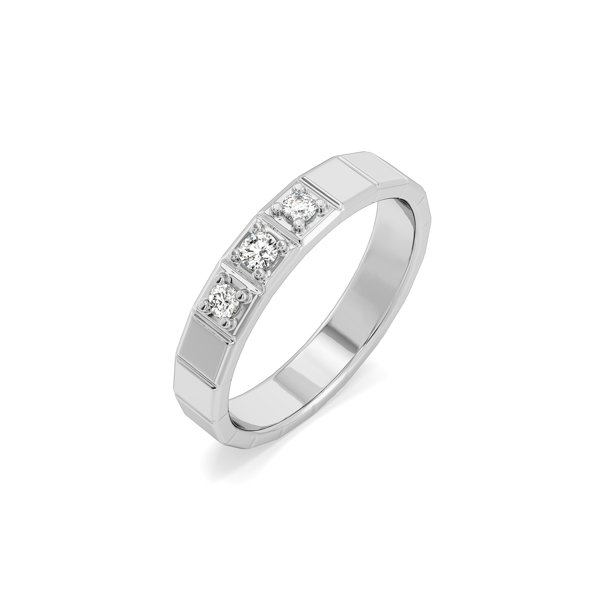 Triad Band - Lab Diamond Men's Ring