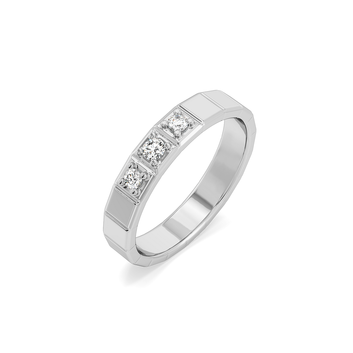 Triad Band - Lab Diamond Men's Ring