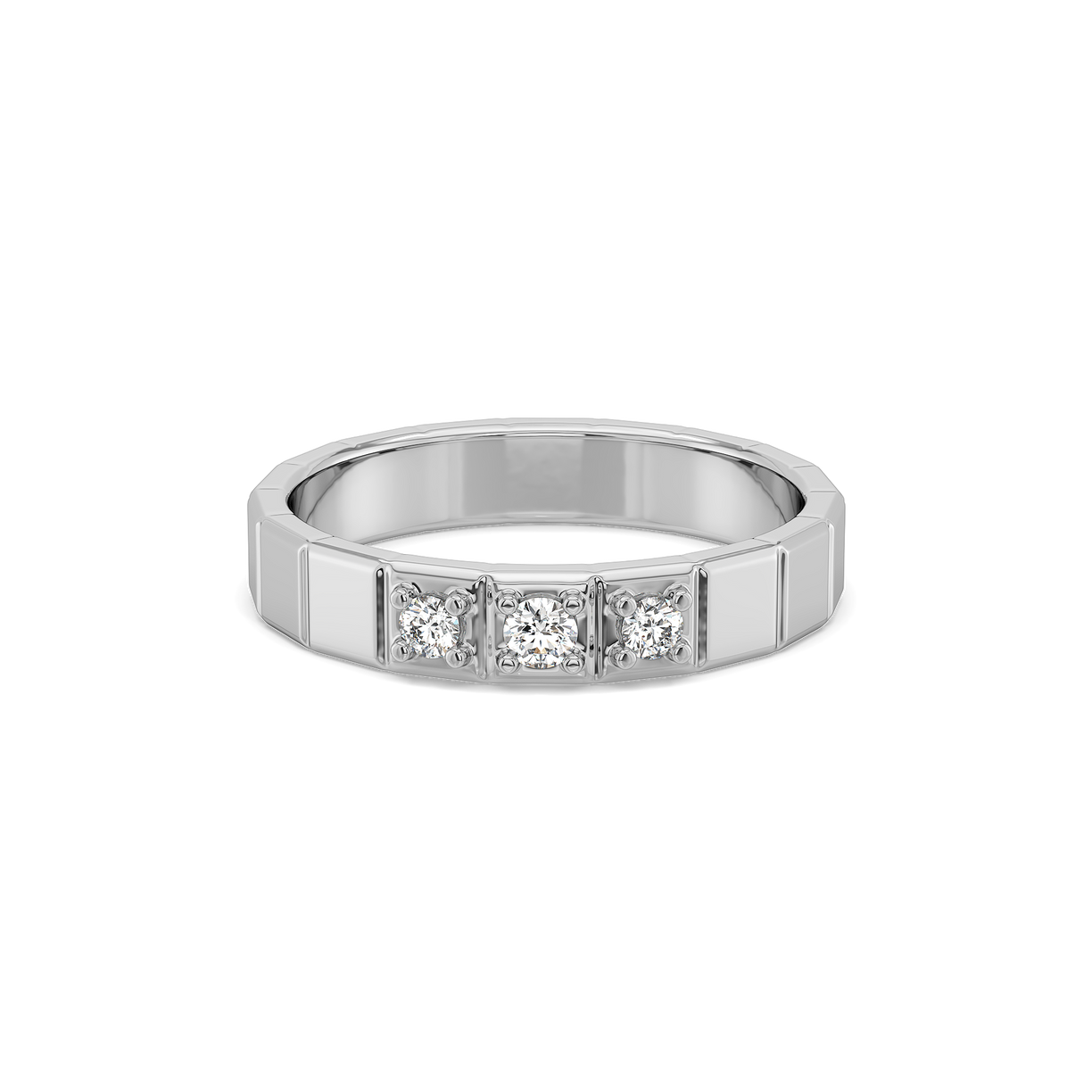 Triad Band - Lab Diamond Men's Ring