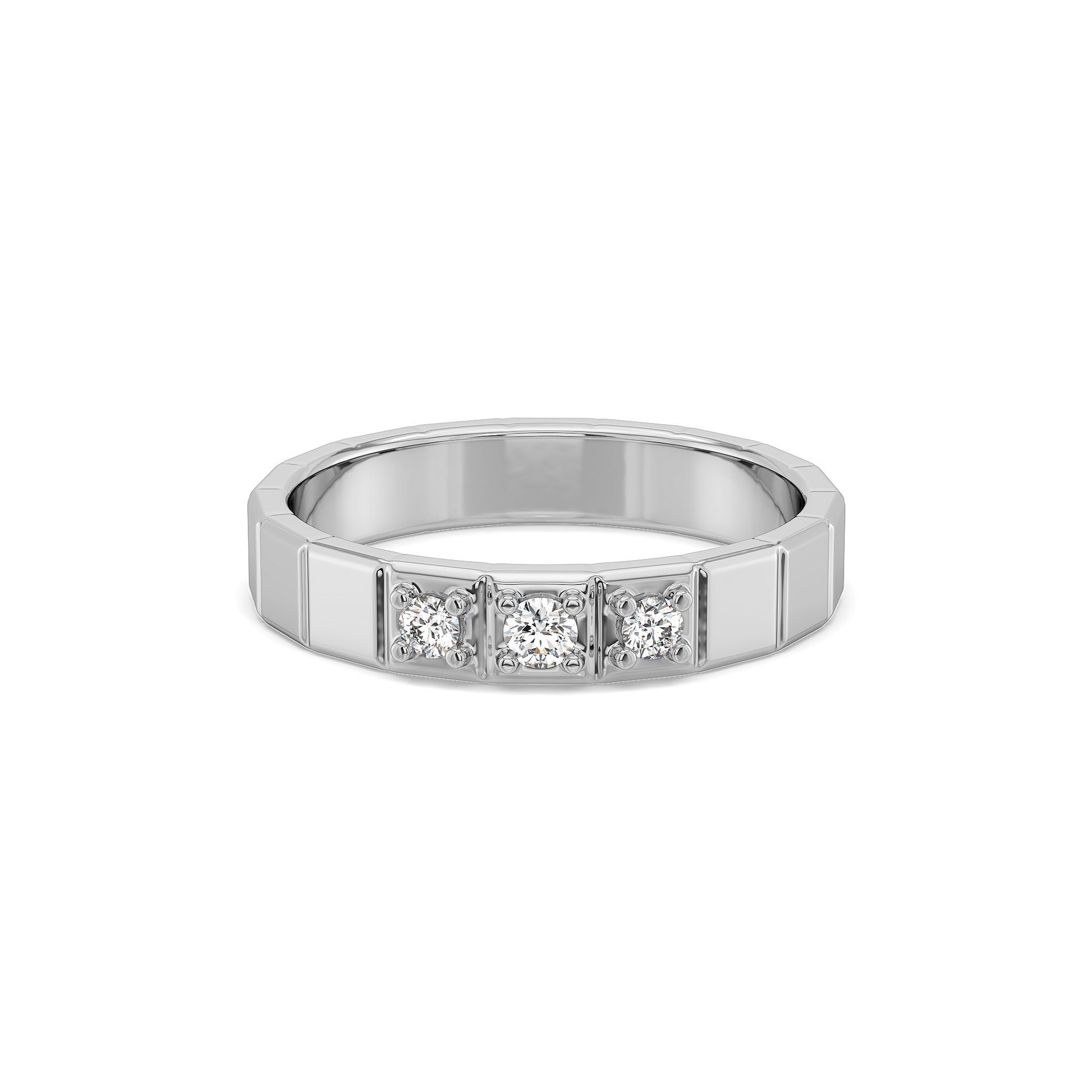Triad Band - Lab Diamond Men's Ring