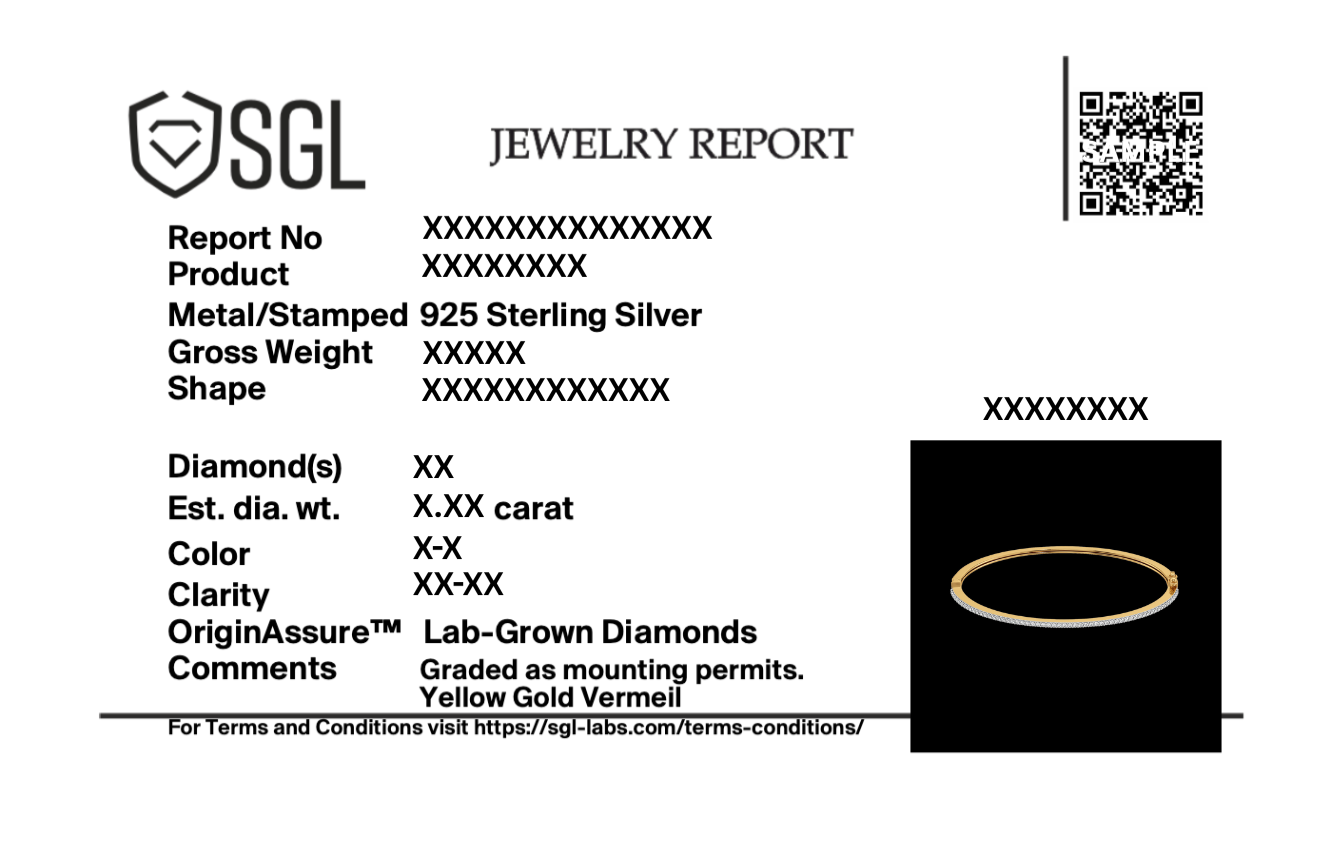 Line of Light - Lab Diamond Bangle