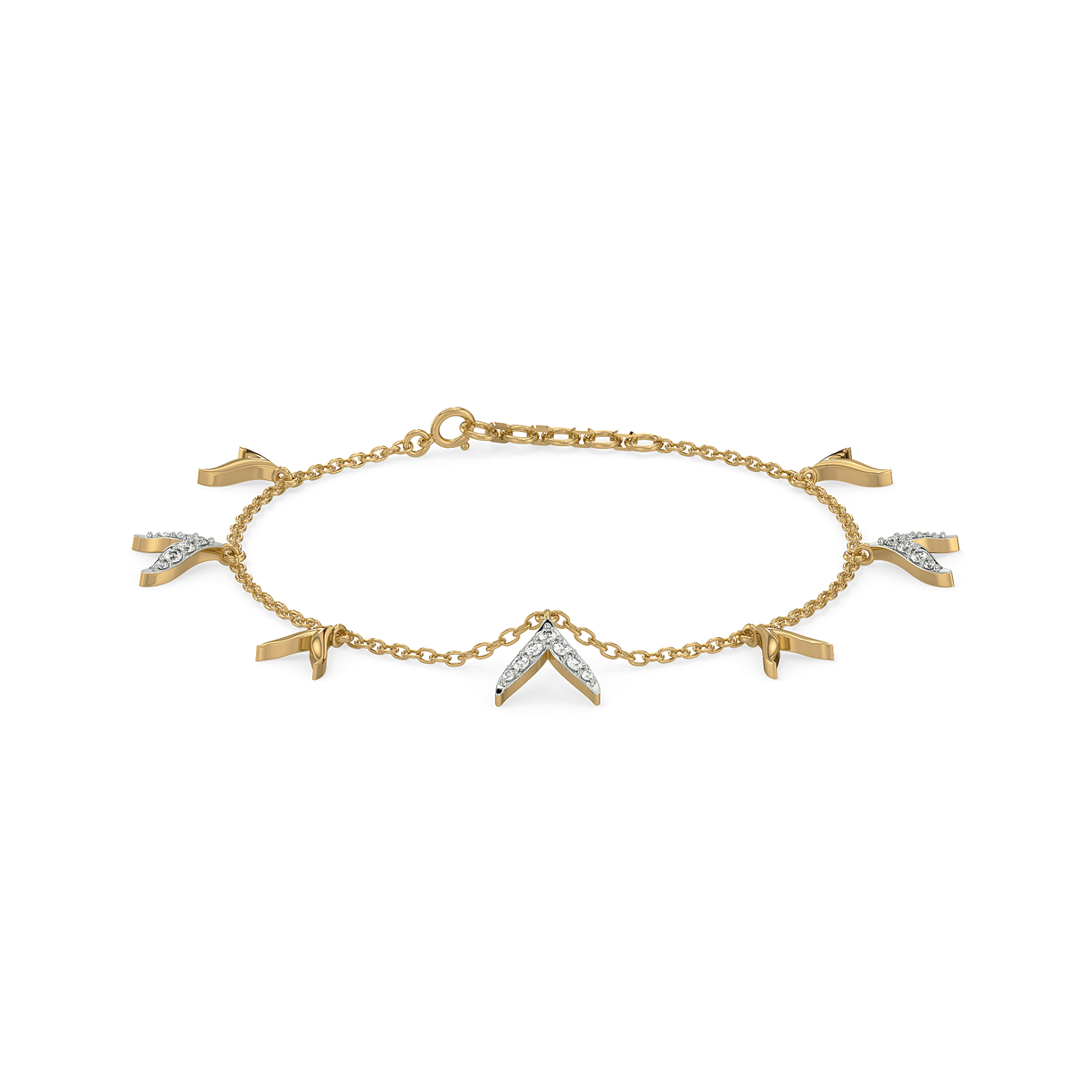 Ocean’s Treasure - Lab Diamond Charm Bracelet