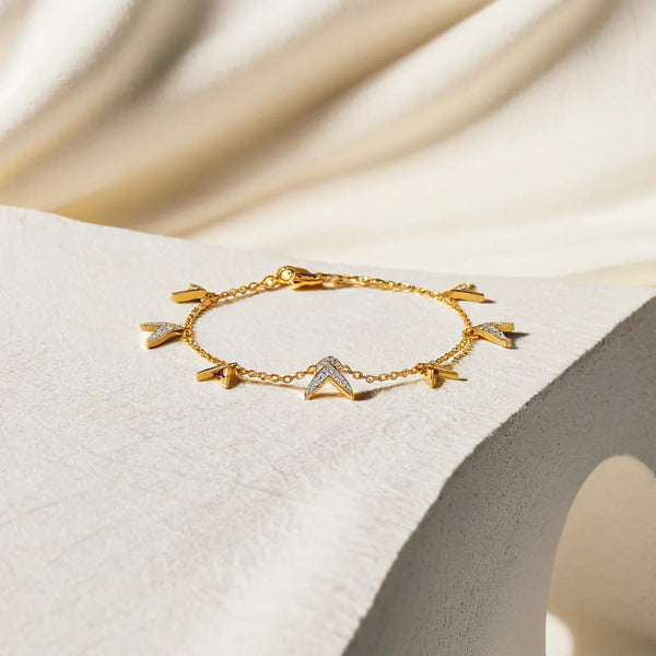 Ocean’s Treasure 18kt Gold Vermeil - Lab Grown Diamond Charm Bracelet - Lukson 