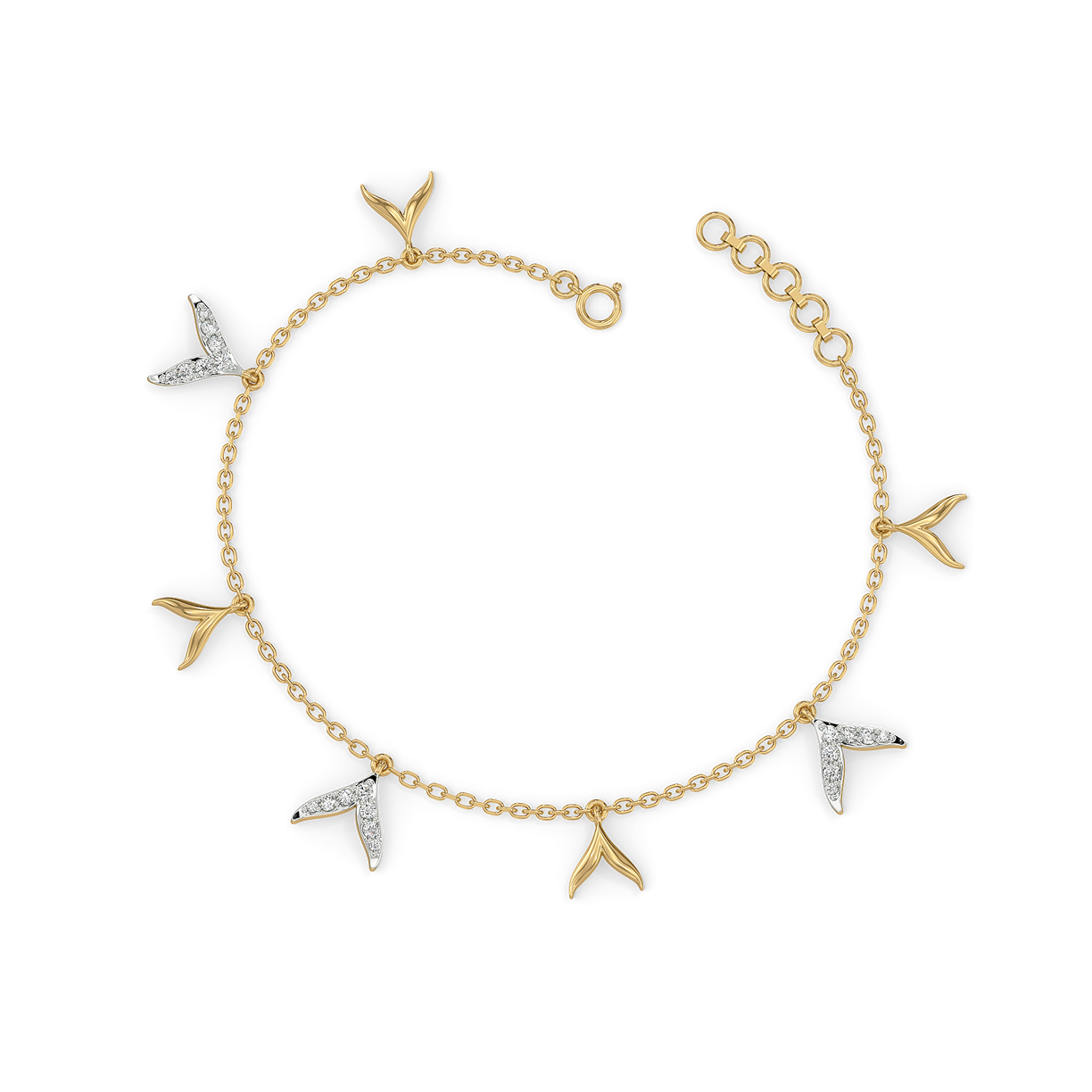 Ocean’s Treasure - Lab Diamond Charm Bracelet
