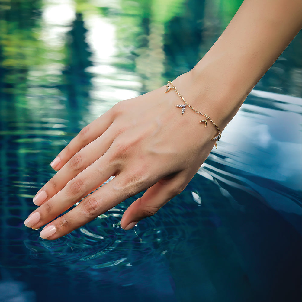 Ocean’s Treasure - Lab Diamond Charm Bracelet