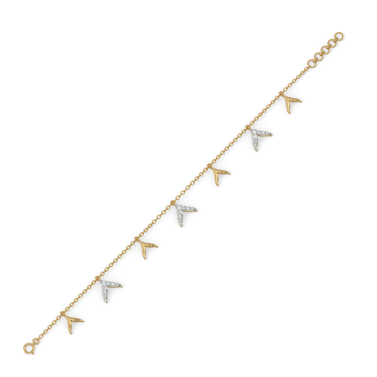 Ocean’s Treasure - Lab Diamond Charm Bracelet