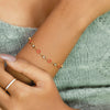 Red Heart - Lab Grown Diamond Station Bracelet Online - Lukson 