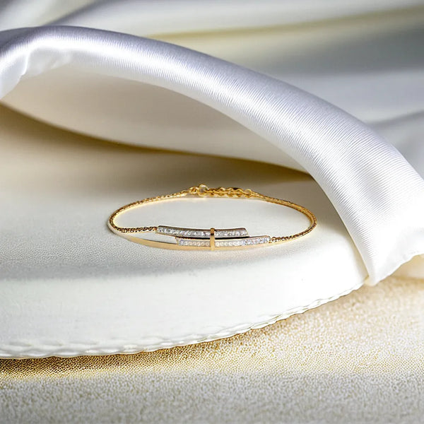 Edge of Elegance - Lab Grown Diamond Bracelet - Lukson 
