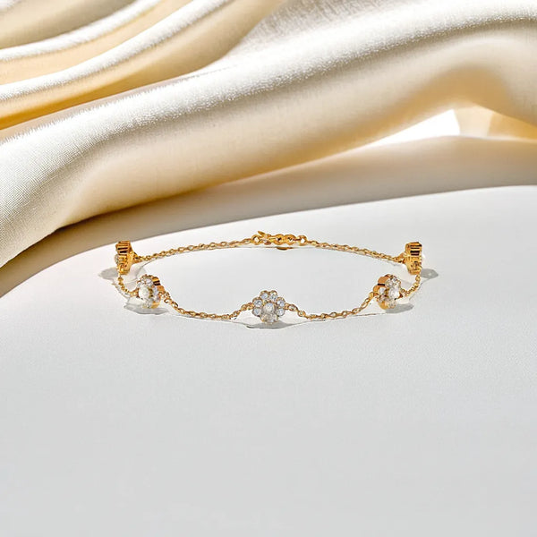 Eternal Bloom - Lab Grown Diamond Station Bracelet for Women - Lukson 
