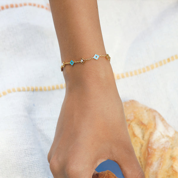 Frosted Serenity - Lab Grown Diamond Snowflakes Bracelet - Lukson 