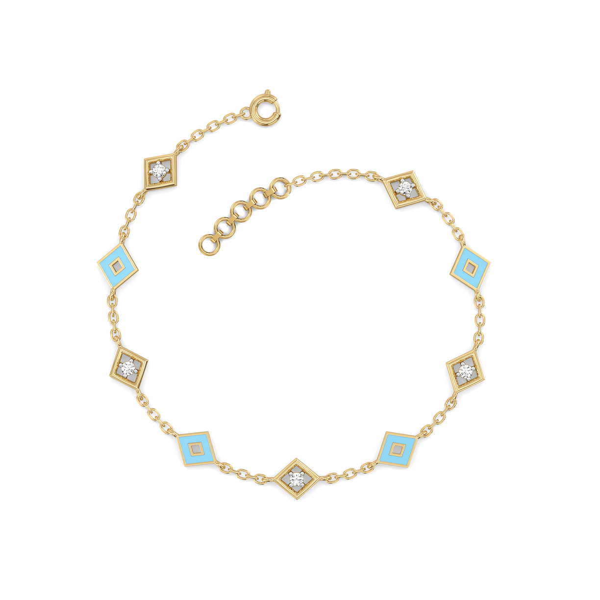 Frosted Serenity - Lab Diamond Snowflakes Bracelet