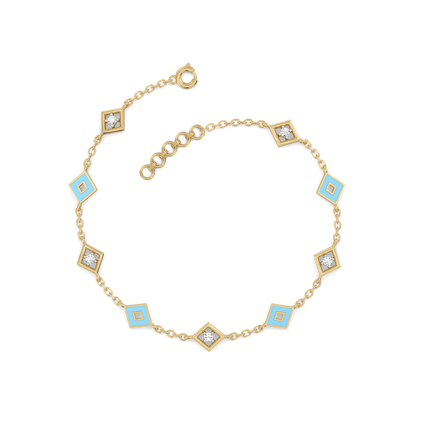 Frosted Serenity - Lab Grown Diamond Snowflakes Bracelet Online- Lukson 