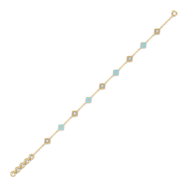 Frosted Serenity 18kt Gold Vermeil - Lab Grown Diamond Snowflakes Bracelet - Lukson 