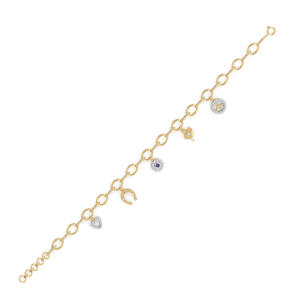 Good Vibes - Lab Grown Diamond Charm Bracelet Online- Lukson 