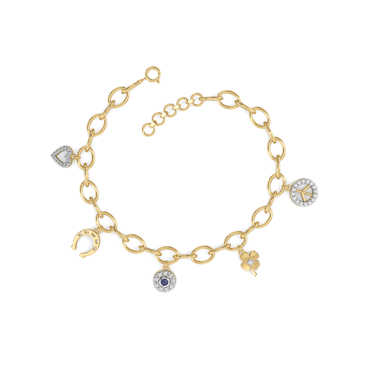 Good Vibes - Lab Diamond Charm Bracelet