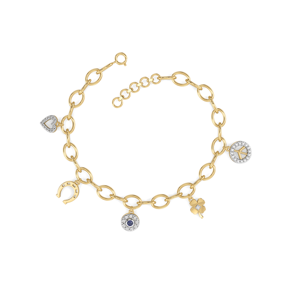 Good Vibes - Lab Grown Diamond Charm Bracelet for Women - Lukson 