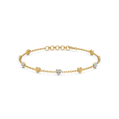 Beating Heart - Lab Diamond Station Bracelet
