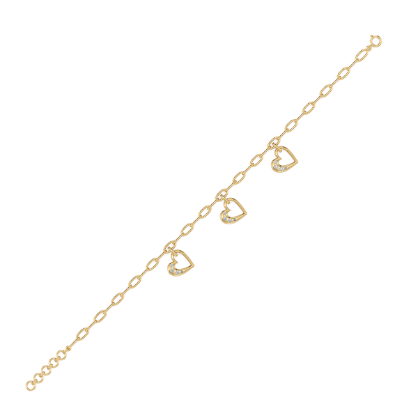 Hearts Unfold - Lab Grown Diamond Charm Bracelet Online - Lukson 