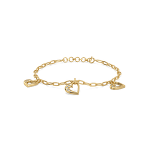 Hearts Unfold - Lab Diamond Charm Bracelet