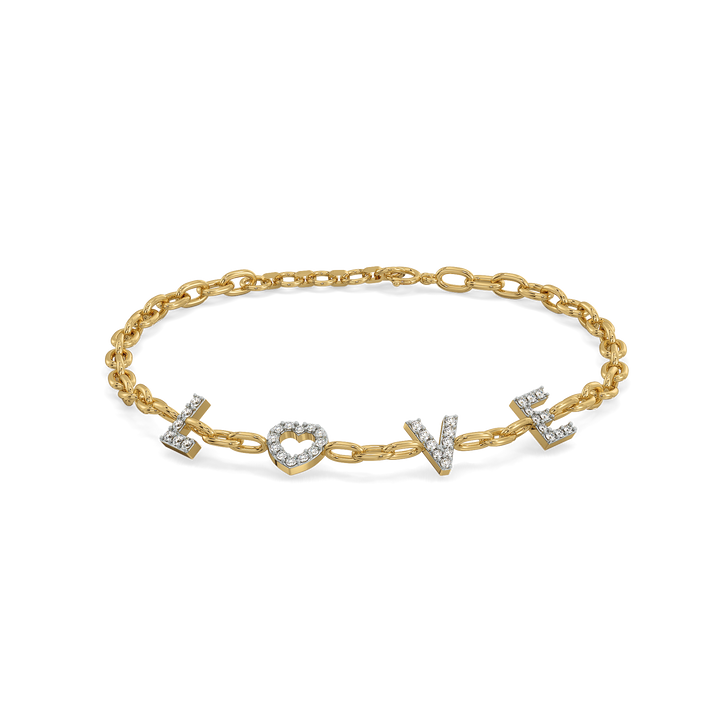 Love Letter - 18kt Gold Vermeil  Lab Grown Diamond Bracelet