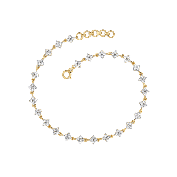Day bloom - Lab Grown Diamond Tennis Bracelet Online - Lukson 