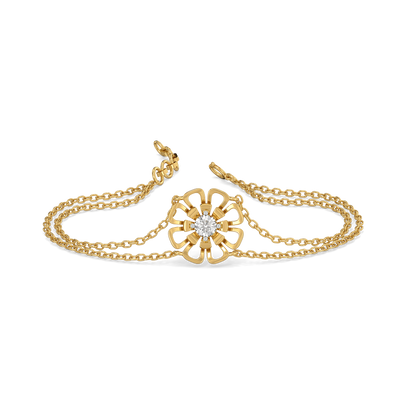 Golden Edge - Lab Diamond Solitaire Bracelet