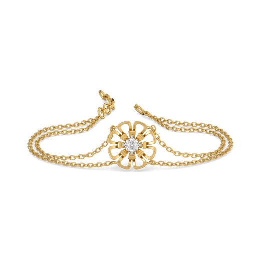 Golden Edge - Lab Diamond Solitaire Bracelet