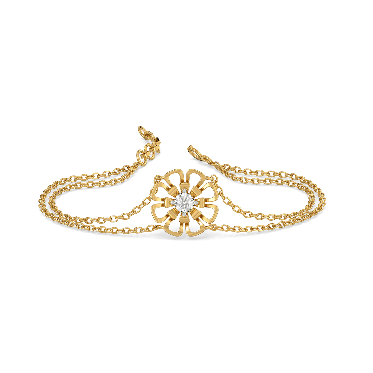 Golden Edge - Lab Diamond Solitaire Bracelet
