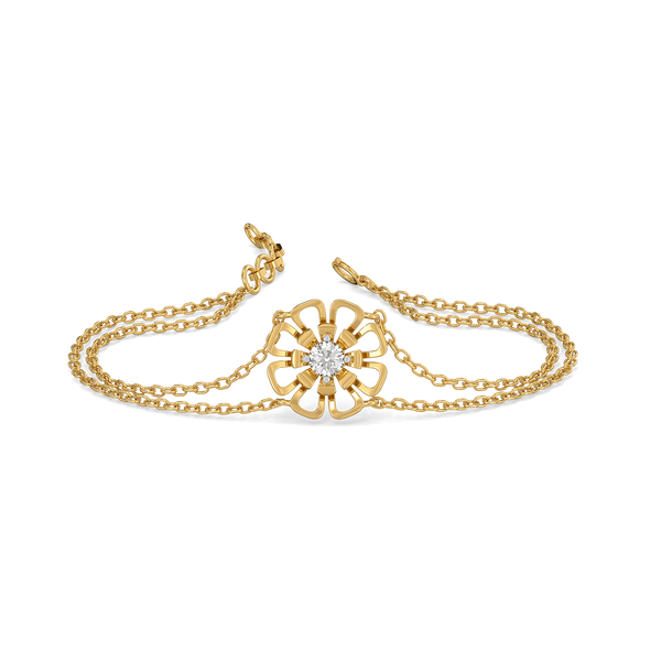 Golden Edge - Lab Grown Diamond Solitaire Bracelet Online - Lukson 